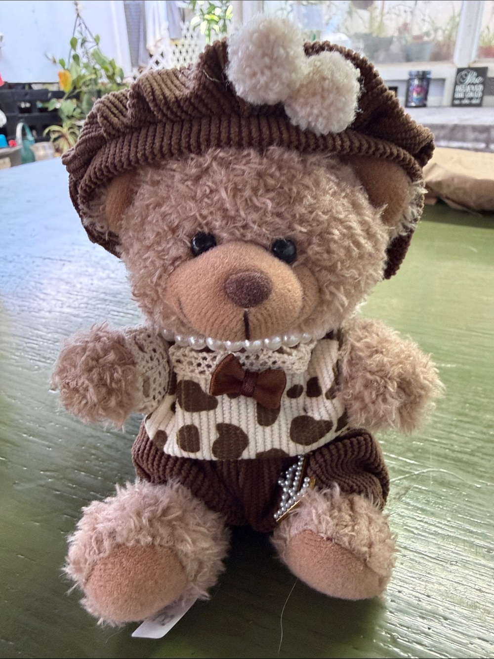 Brown Teddy Bear Plush that fits most Labubu outfits